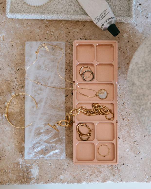 Rose gold and clear quartz keepsake gift